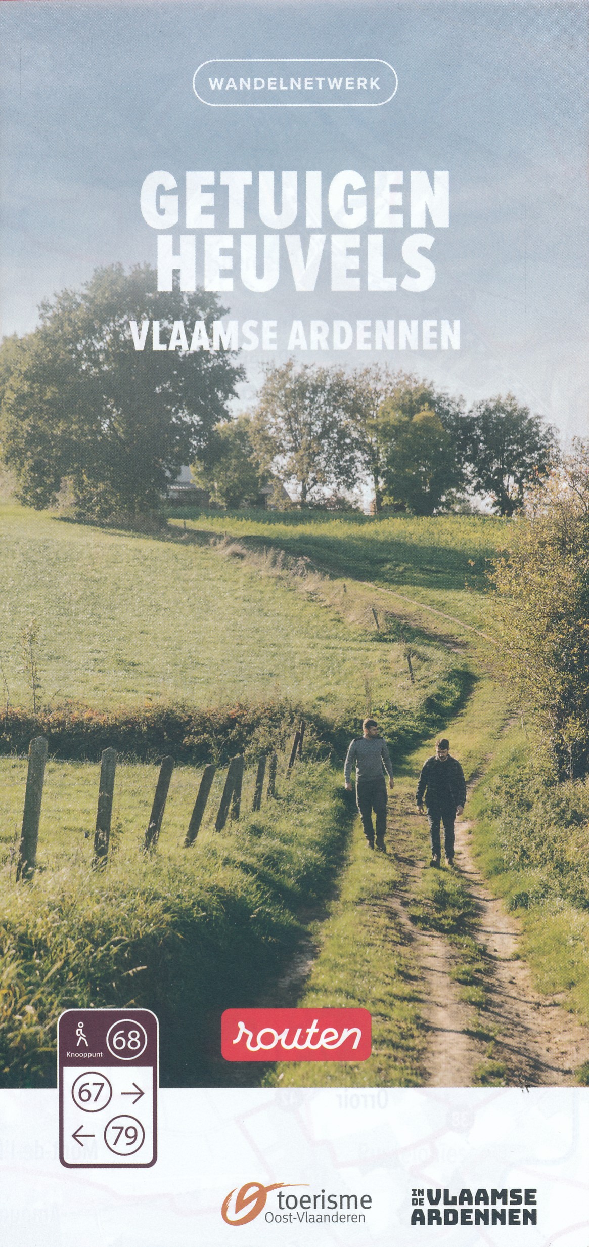 Online bestellen: Wandelknooppuntenkaart Wandelnetwerk BE Getuigenheuvels Vlaamse Ardennen | Toerisme Oost Vlaanderen