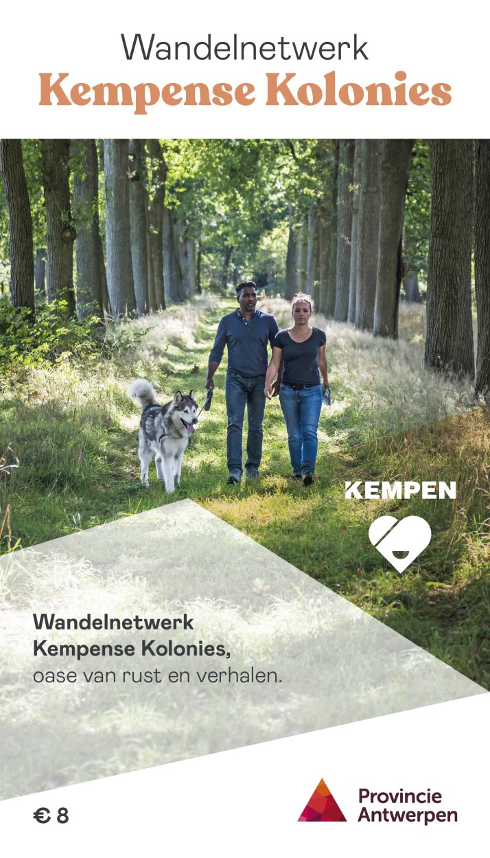 Online bestellen: Wandelknooppuntenkaart Wandelnetwerk BE Kempense Kolonies | Provincie Antwerpen Toerisme