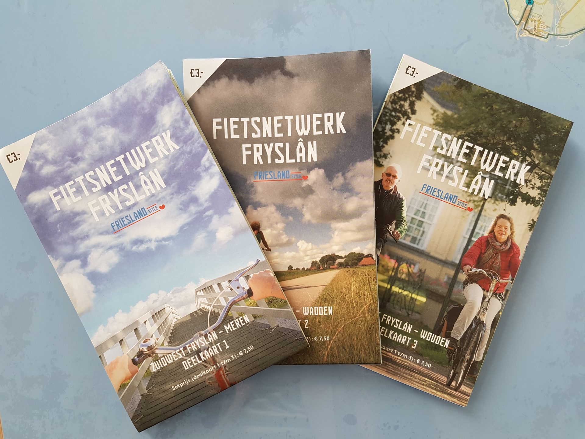 Online bestellen: Fietskaart Fietsnetwerk Fryslan Friesland - set van 3 kaarten | Recreatieschap Marrekrite
