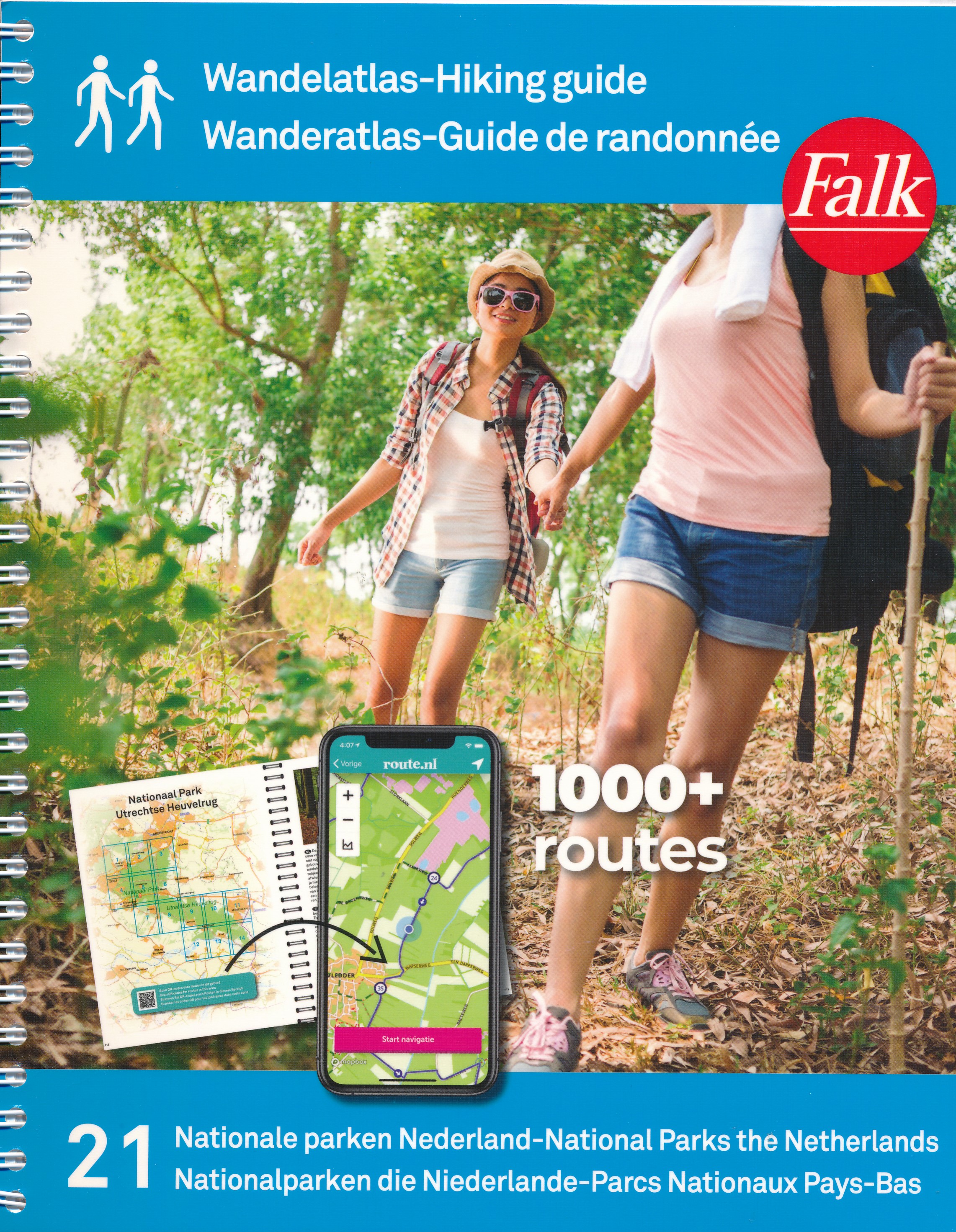 Online bestellen: Wandelatlas van de Nationale Parken in Nederland | Falk