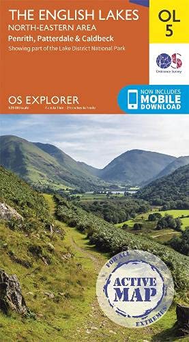Online bestellen: Wandelkaart - Topografische kaart OL05 OS Explorer Map | Active The English Lakes - North Eastern area | Ordnance Survey