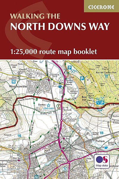 Online bestellen: Wandelgids Walking the North Downs Way Map Booklet | Cicerone