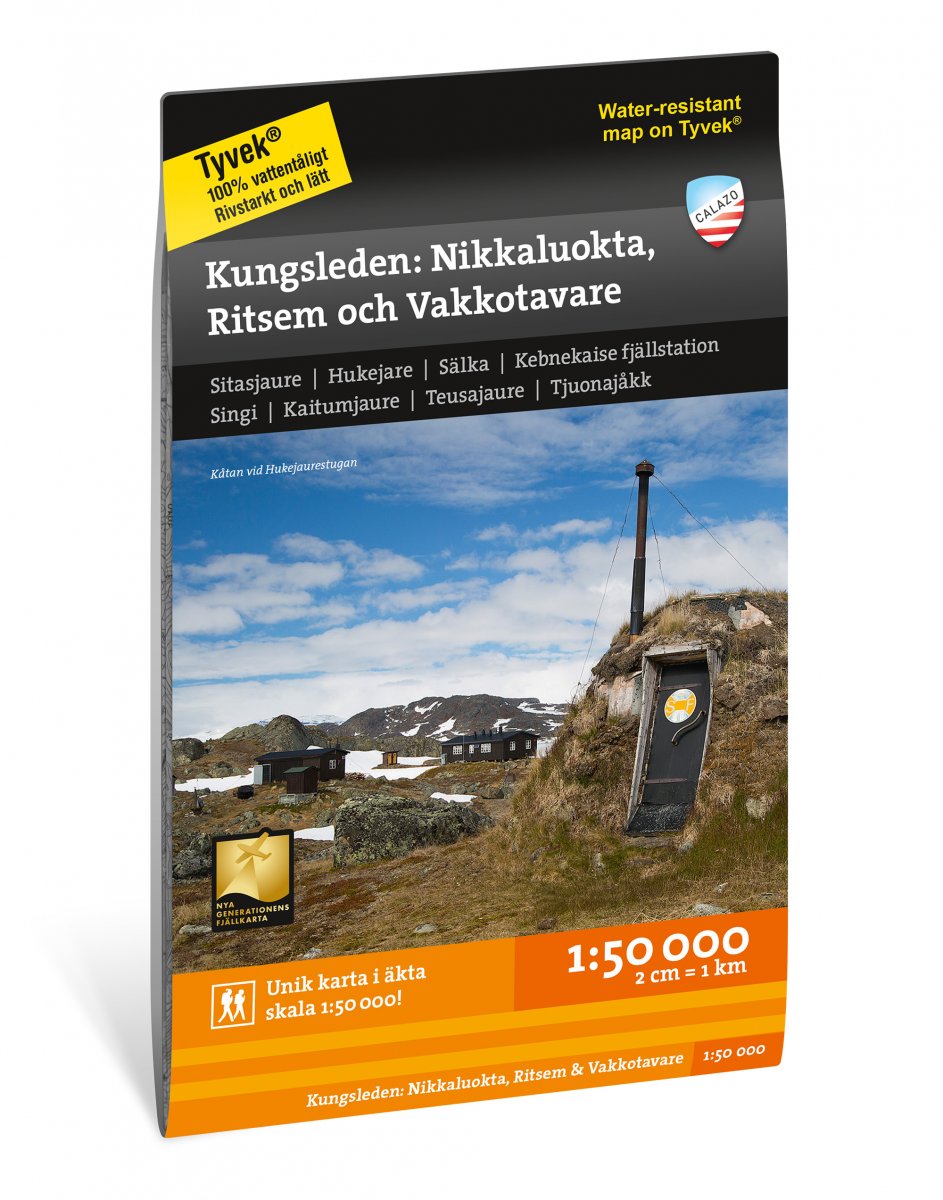 Online bestellen: Wandelkaart 2 Fjällkartor 1:50.000 SE Kungsleden - Nikkaluokta - Ritsem - Vakkotavare | Calazo