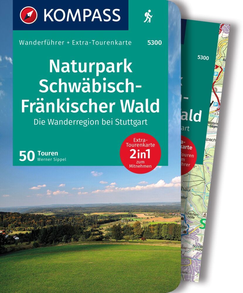 Online bestellen: Wandelgids 5300 Wanderführer Naturpark Schwäbisch-Fränkischer Wald | Kompass