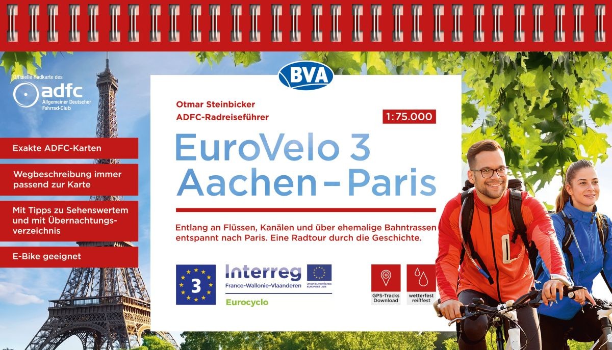 Fietsgids Eurovelo 3 Aachen Paris, Aken Parijs | BVA BikeMedia