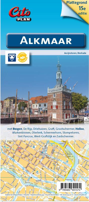 Online bestellen: Stadsplattegrond Citoplan Alkmaar | Buijten & Schipperheijn