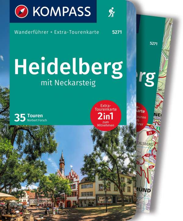 Online bestellen: Wandelgids 5271 Wanderführer Heidelberg mit Neckarsteig | Kompass