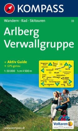 Wandelkaart 33 Arlberg-Nördl. Verwallgruppe | Kompass | 
