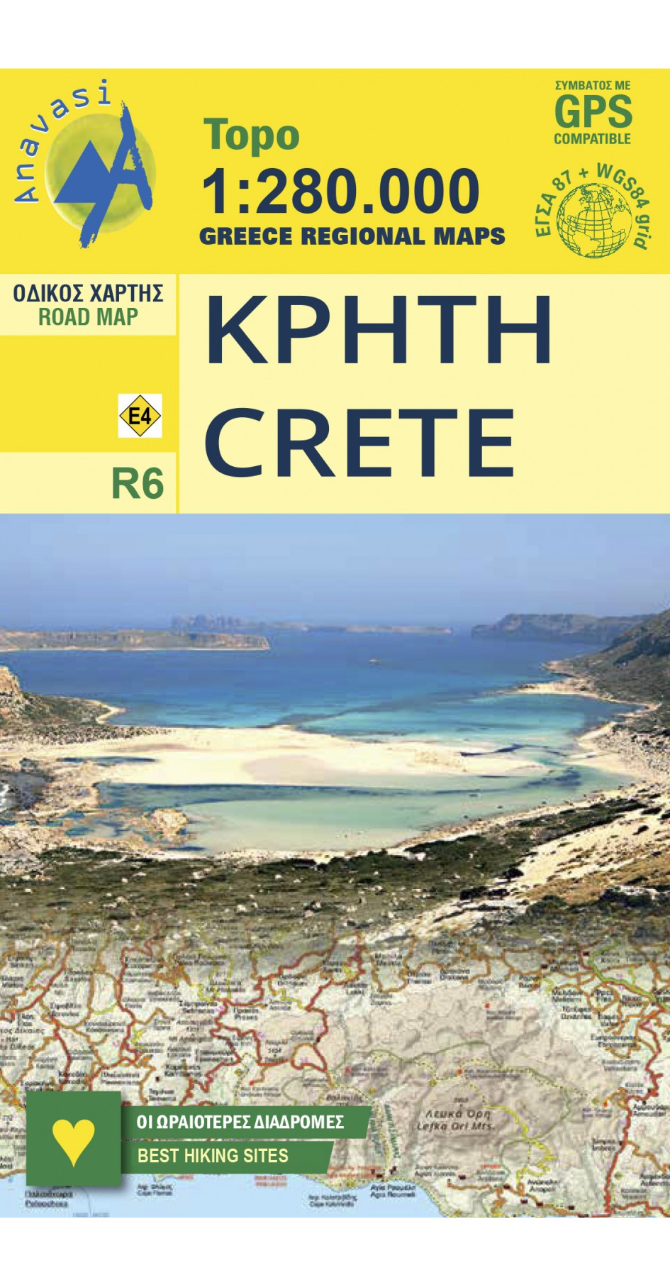 Online bestellen: Wegenkaart - landkaart R6 Crete - Kreta | Anavasi