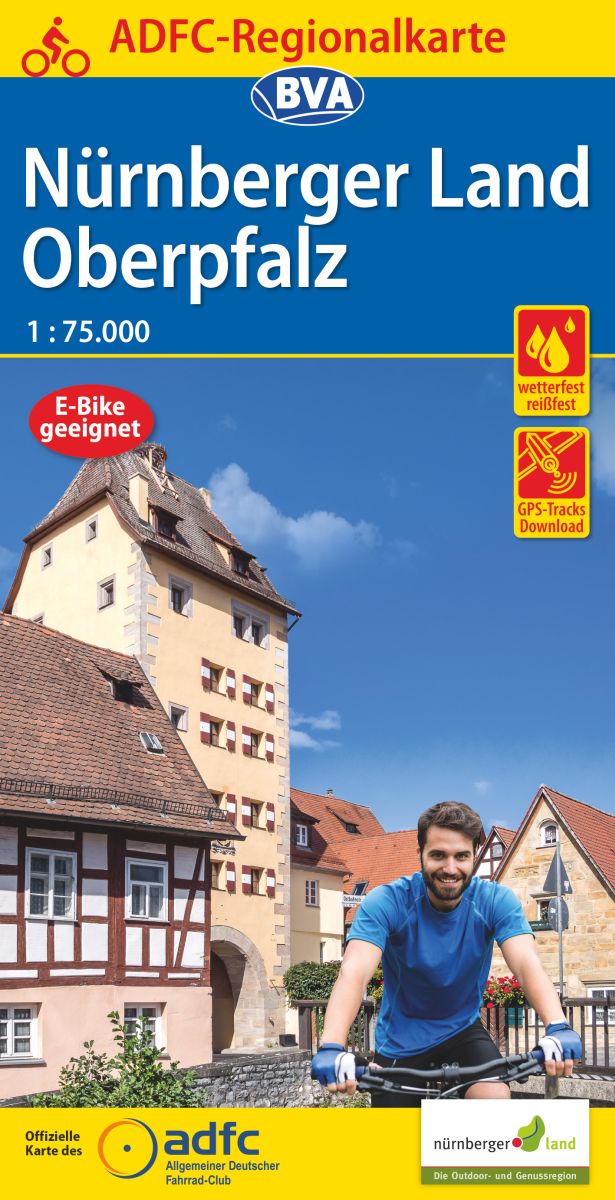 Fietskaart ADFC Regionalkarte Nürnberger Land – Oberpfalz | BVA BikeMedia