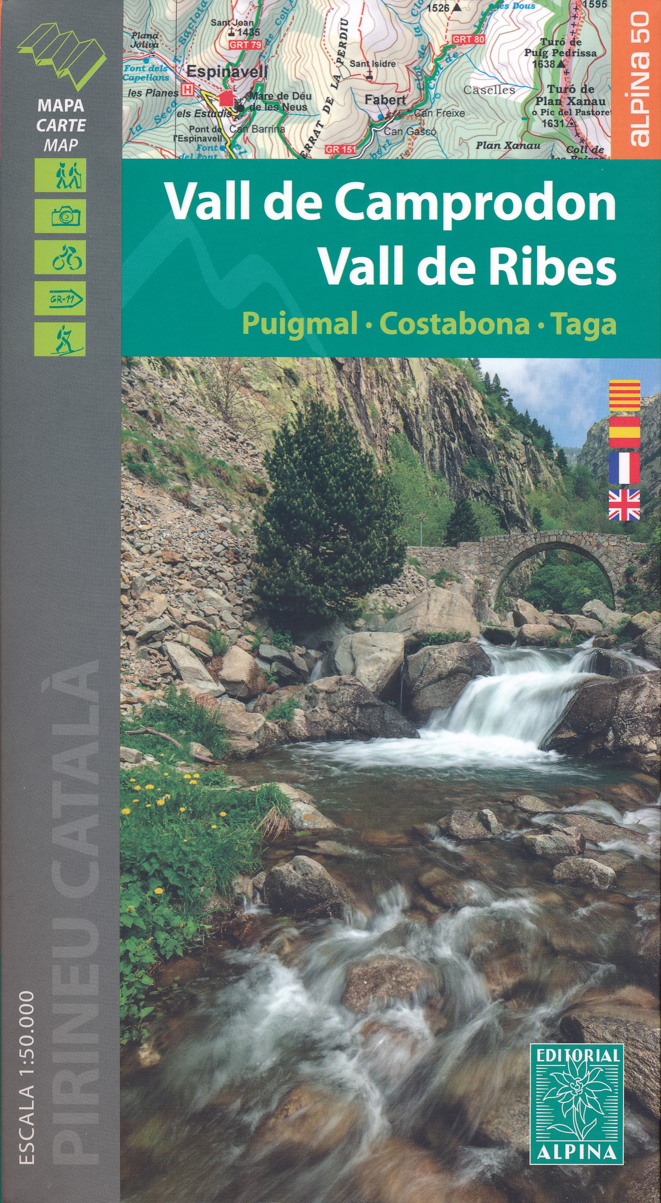 Online bestellen: Wandelkaart Vall de Camprodon - Vall de Ribes | Editorial Alpina