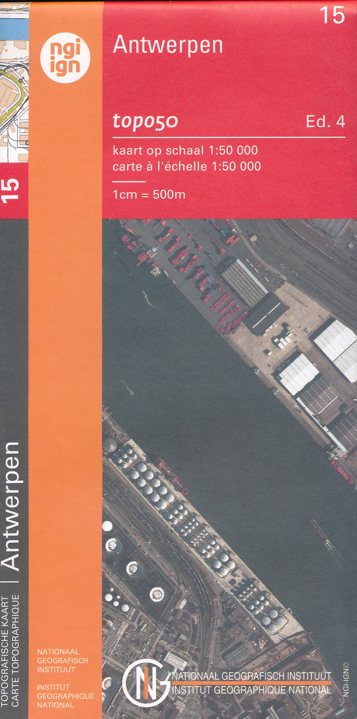 Online bestellen: Topografische kaart - Wandelkaart 15 Topo50 Antwerpen | NGI - Nationaal Geografisch Instituut