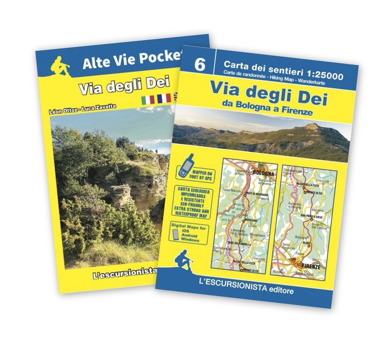 Online bestellen: Wandelkaart 6 Via degli Dei - Godenweg | L'Escursionista editore