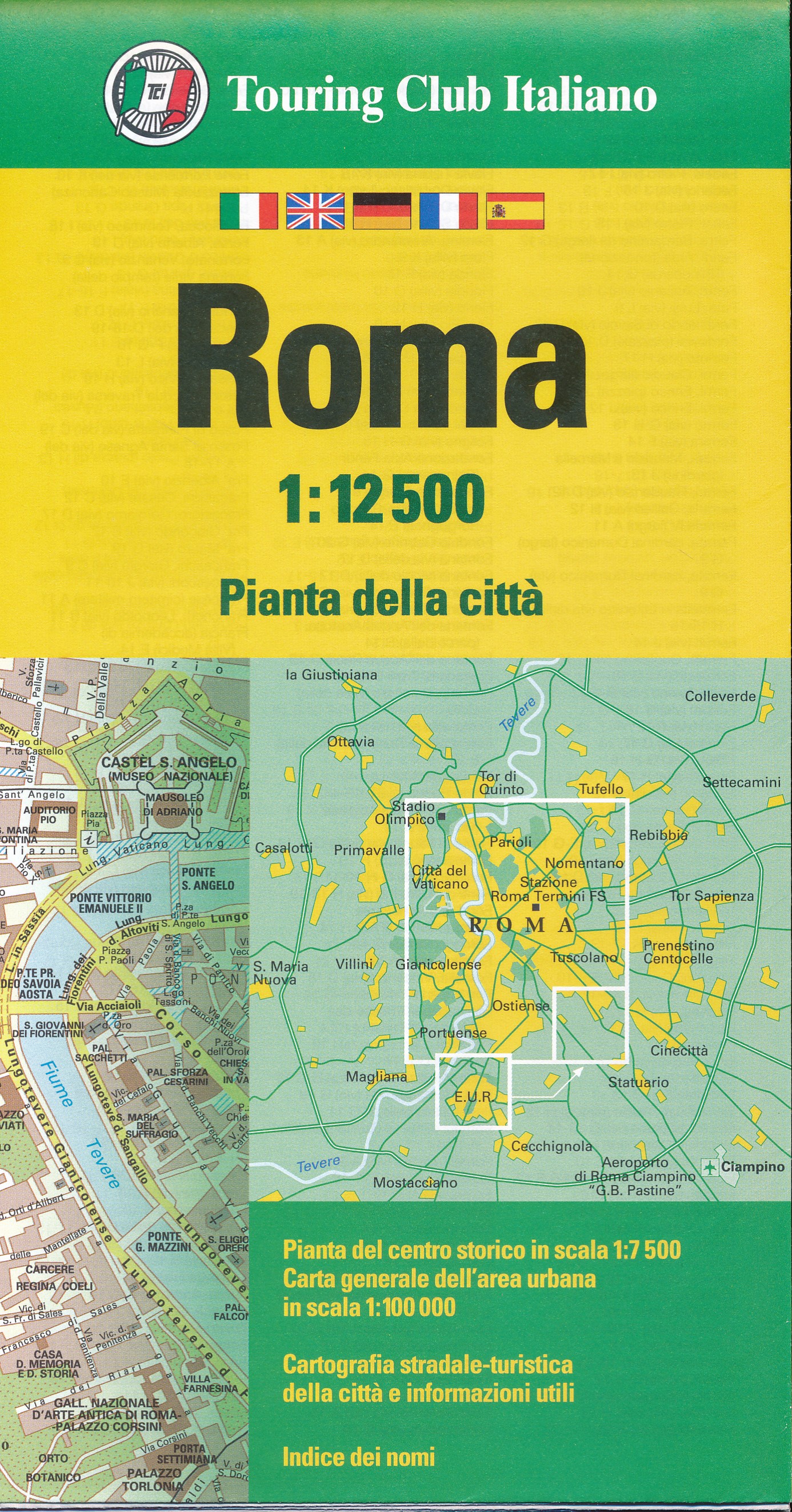 Online bestellen: Stadsplattegrond Roma - Rome | Touring Club Italiano