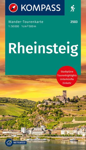 Online bestellen: Wandelkaart 2503 Rheinsteig | Kompass