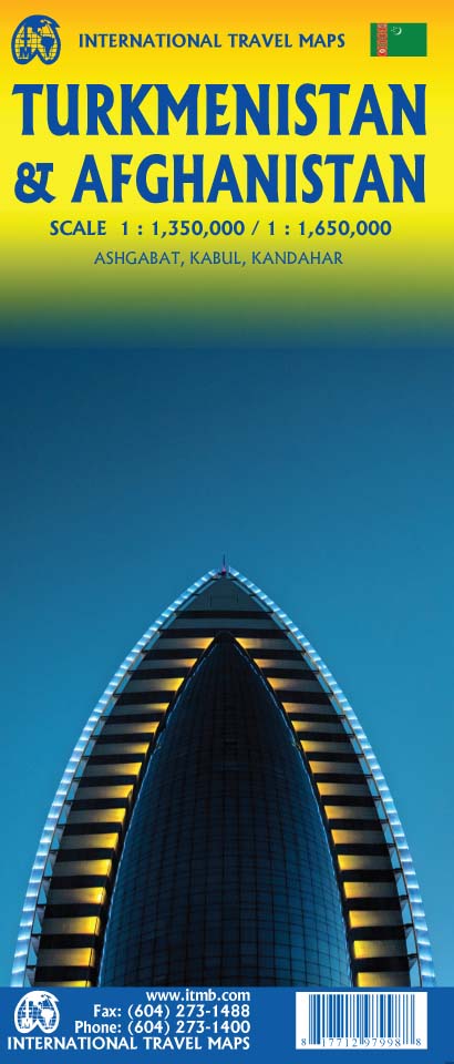 Wegenkaart - landkaart Turkmenistan…