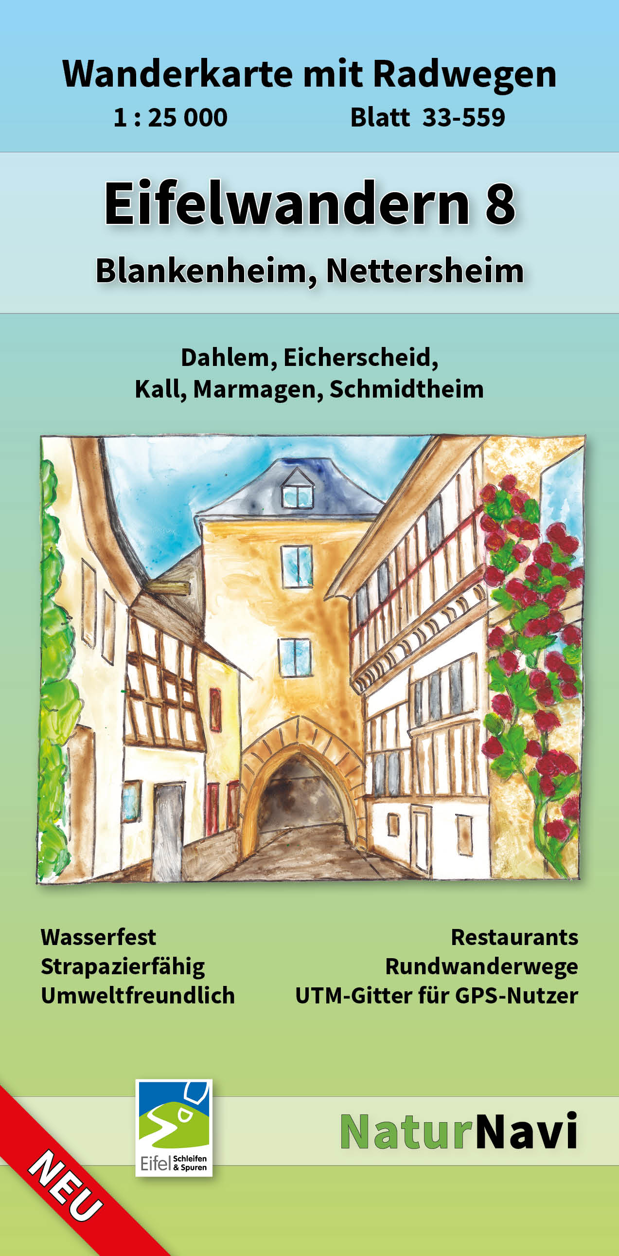 Online bestellen: Wandelkaart 33-559 Eifelwandern 8 - Blankenheim, Nettersheim | NaturNavi