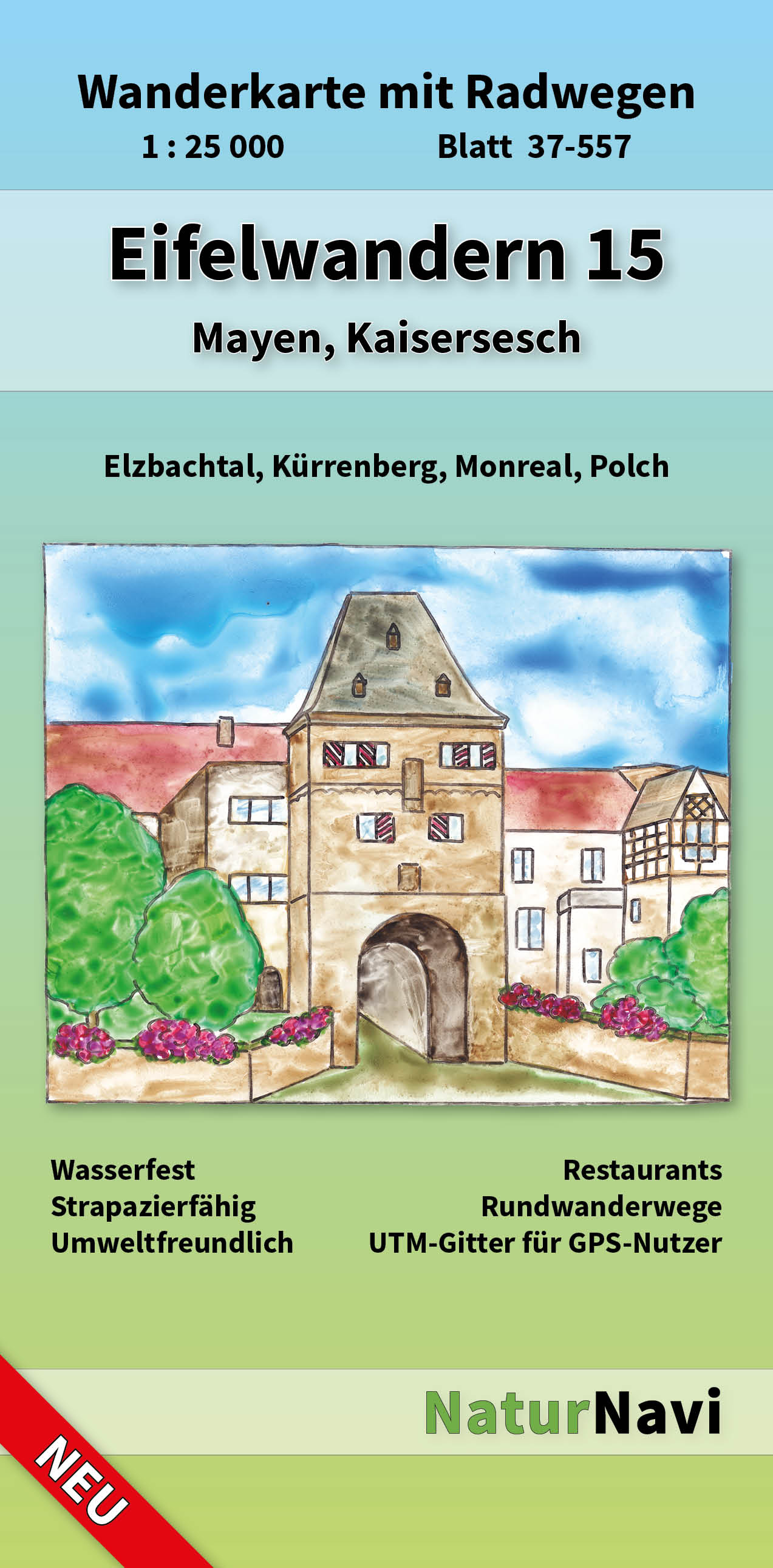 Online bestellen: Wandelkaart 37-557 Eifelwandern 15 - Mayen, Kaisersesch | NaturNavi