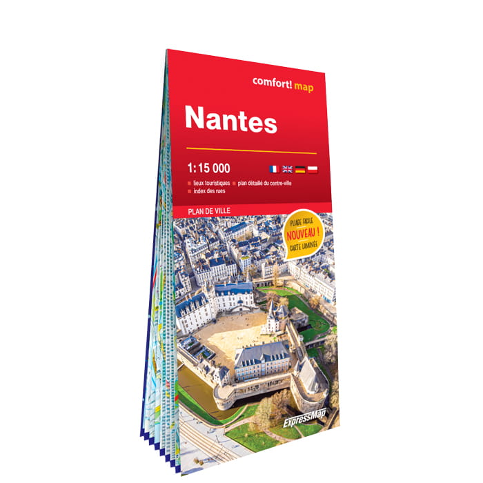 Online bestellen: Stadsplattegrond Comfortmap Nantes | ExpressMap