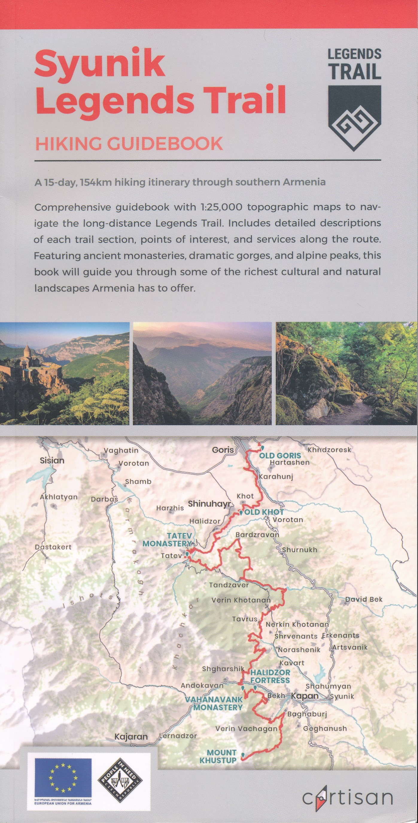 Online bestellen: Wandelgids Syunik Legends Armenia - Trail Hiking Guidebook | Cartisan