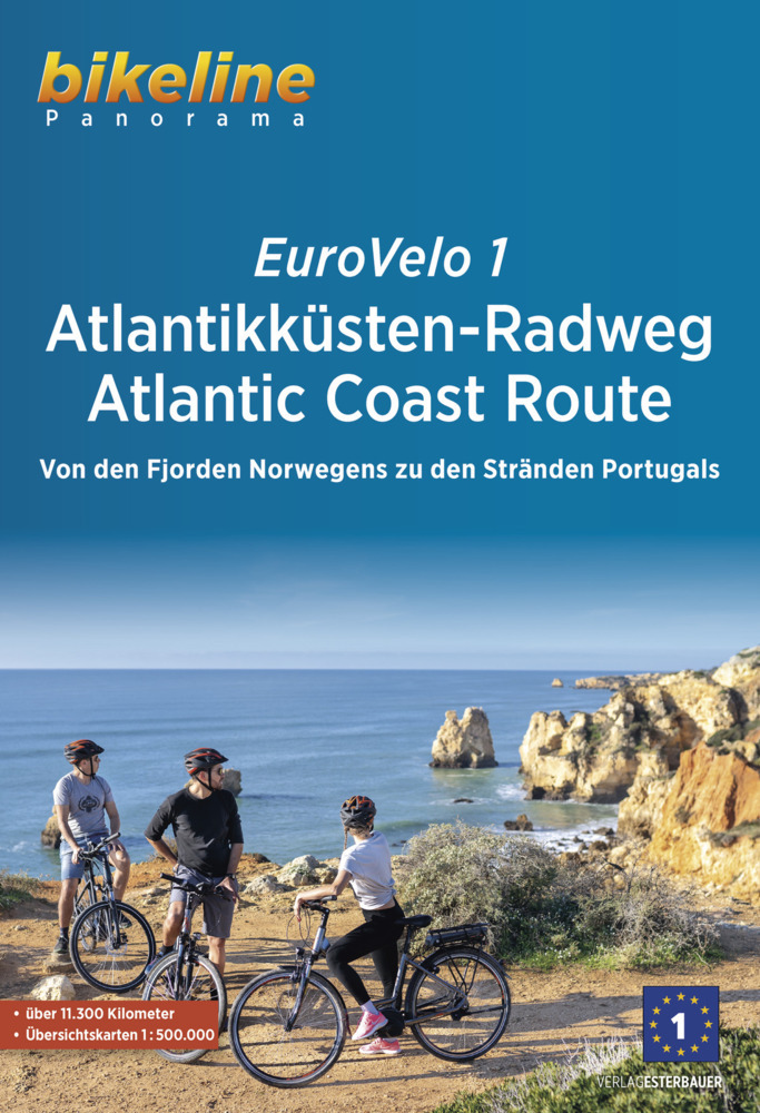 Online bestellen: Fietsgids Bikeline Eurovelo 1 - Atlantikküsten - Atlantic Coast Route | Esterbauer