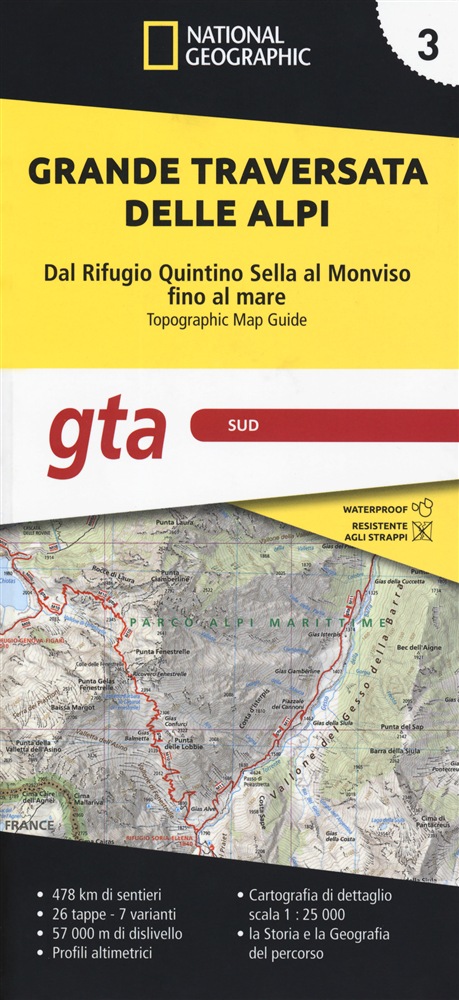 Online bestellen: Wandelatlas 3 Grande traversata delle Alpi - GTA Zuid | National Geographic