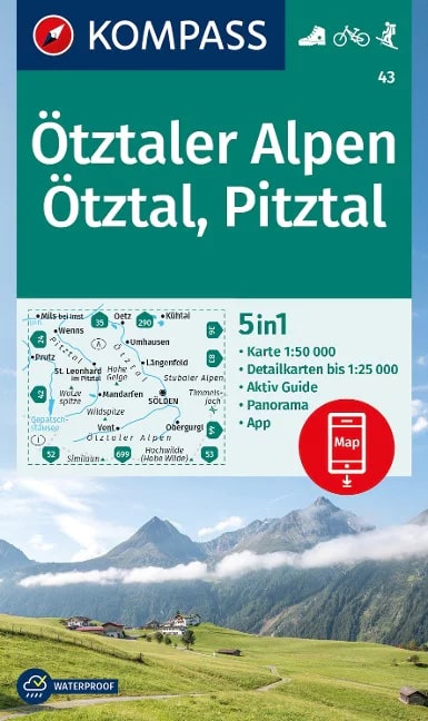 Wandelkaart 43 Ötztaler Alpen - Ötz…