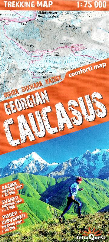 Online bestellen: Wandelkaart Trekking map Georgian Caucasus - Trekking map Georgië Kaukasus | TerraQuest