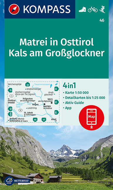 Online bestellen: Wandelkaart 46 Matrei in Osttirol - Kals am Großglockner | Kompass