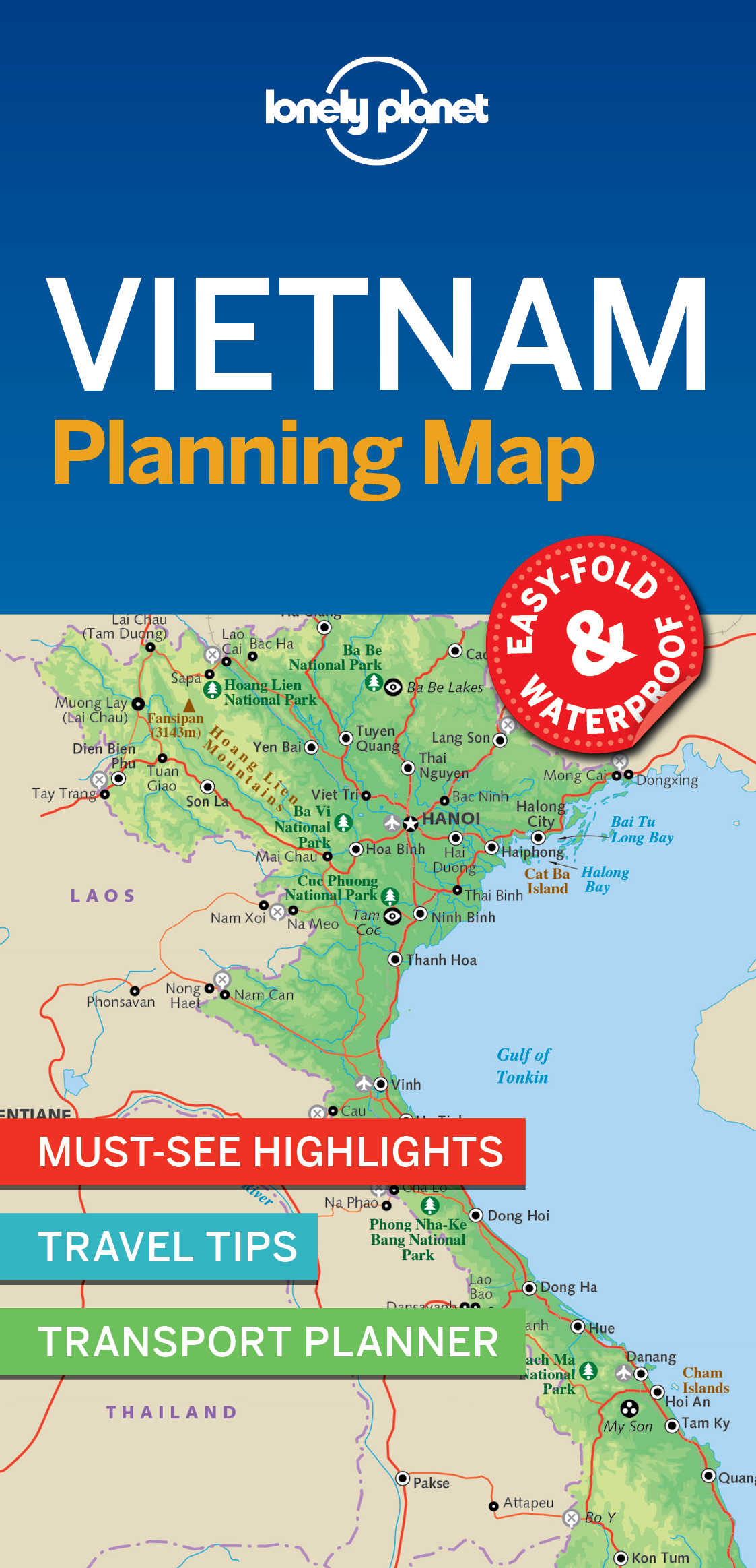 Online bestellen: Wegenkaart - landkaart Planning Map Vietnam | Lonely Planet