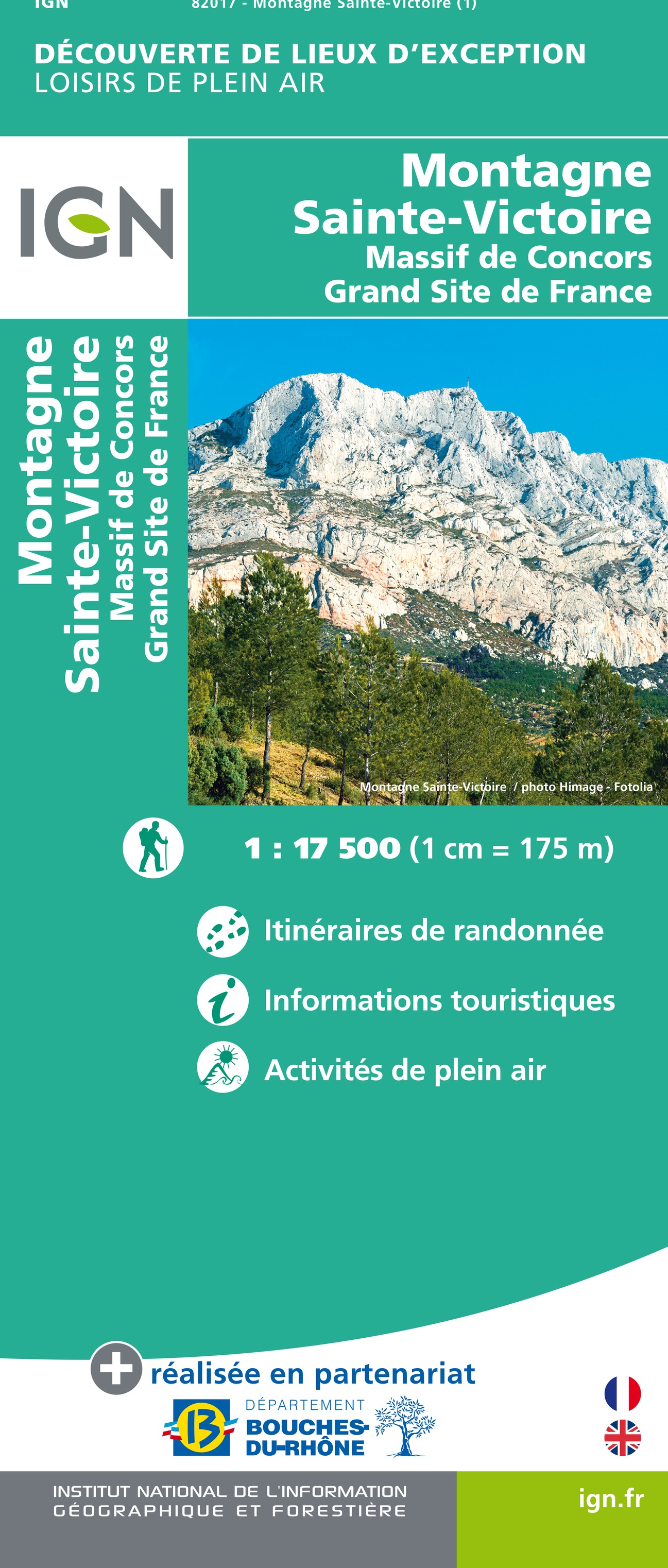 Online bestellen: Wandelkaart 82017 Découvere de Lieux d'Exception Montagne Sainte-Victoire | IGN - Institut Géographique National