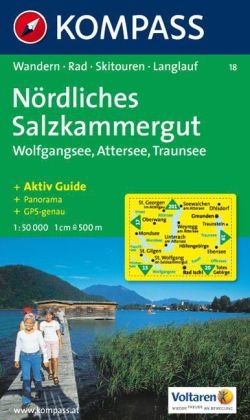 Wandelkaart 18 Nördliches Salzkammergut - Wolfgangsee - Attersee - Traunsee | Kompass | 