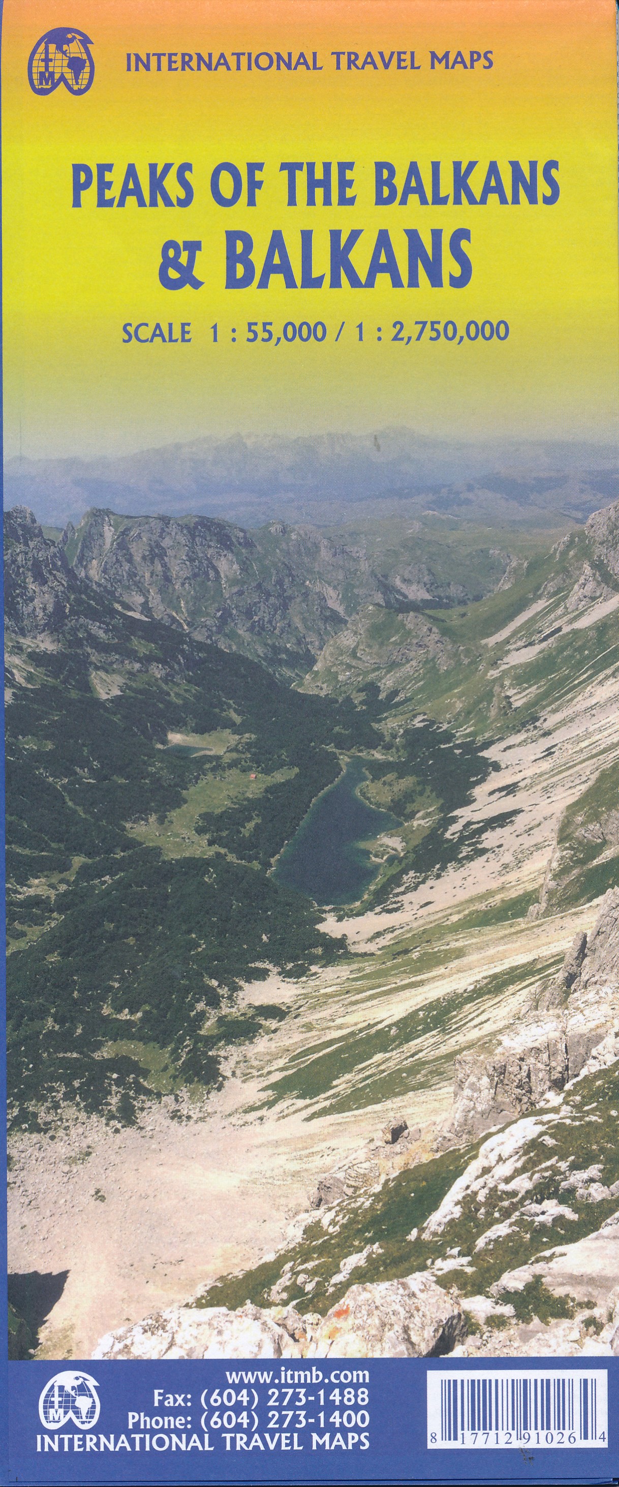 Online bestellen: Wandelkaart - Wegenkaart - landkaart Peaks of the Balkans & Balkans | ITMB