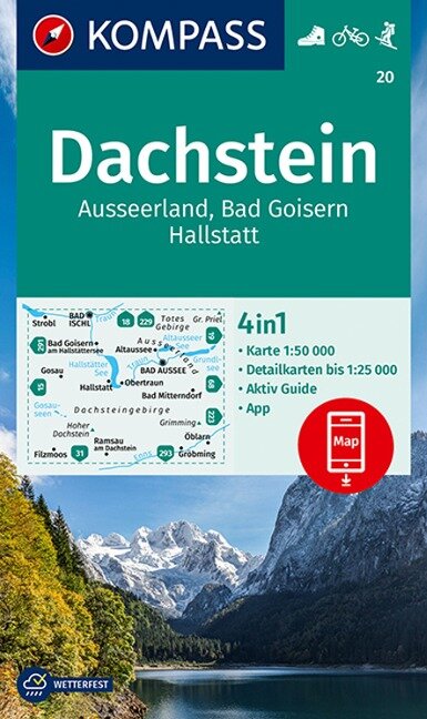 Online bestellen: Wandelkaart 20 Dachstein | Kompass