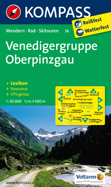 Wandelkaart 38 Venedigergruppe-Oberpinzgau | Kompass |