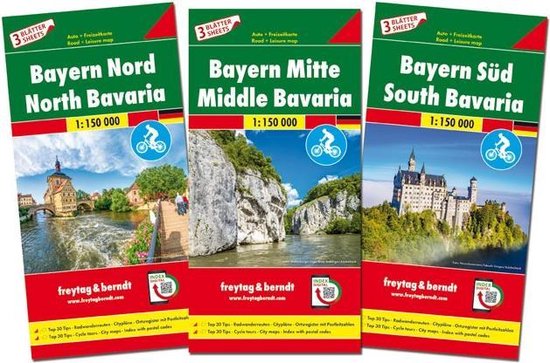 Online bestellen: Wegenkaart - landkaart - Fietskaart Beieren - Bayern | Freytag & Berndt
