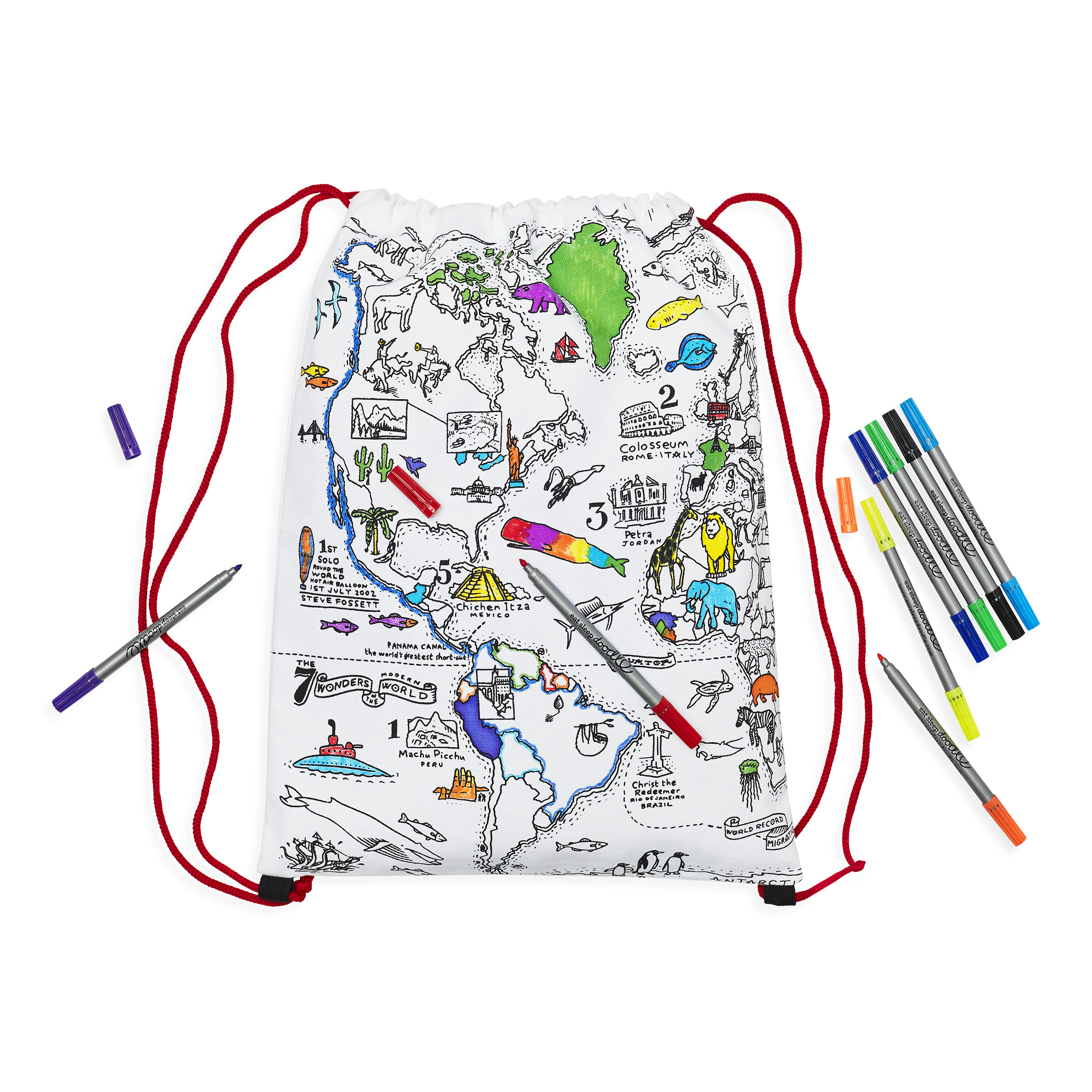 Tas Rugzak Wereld - World Map Backp…