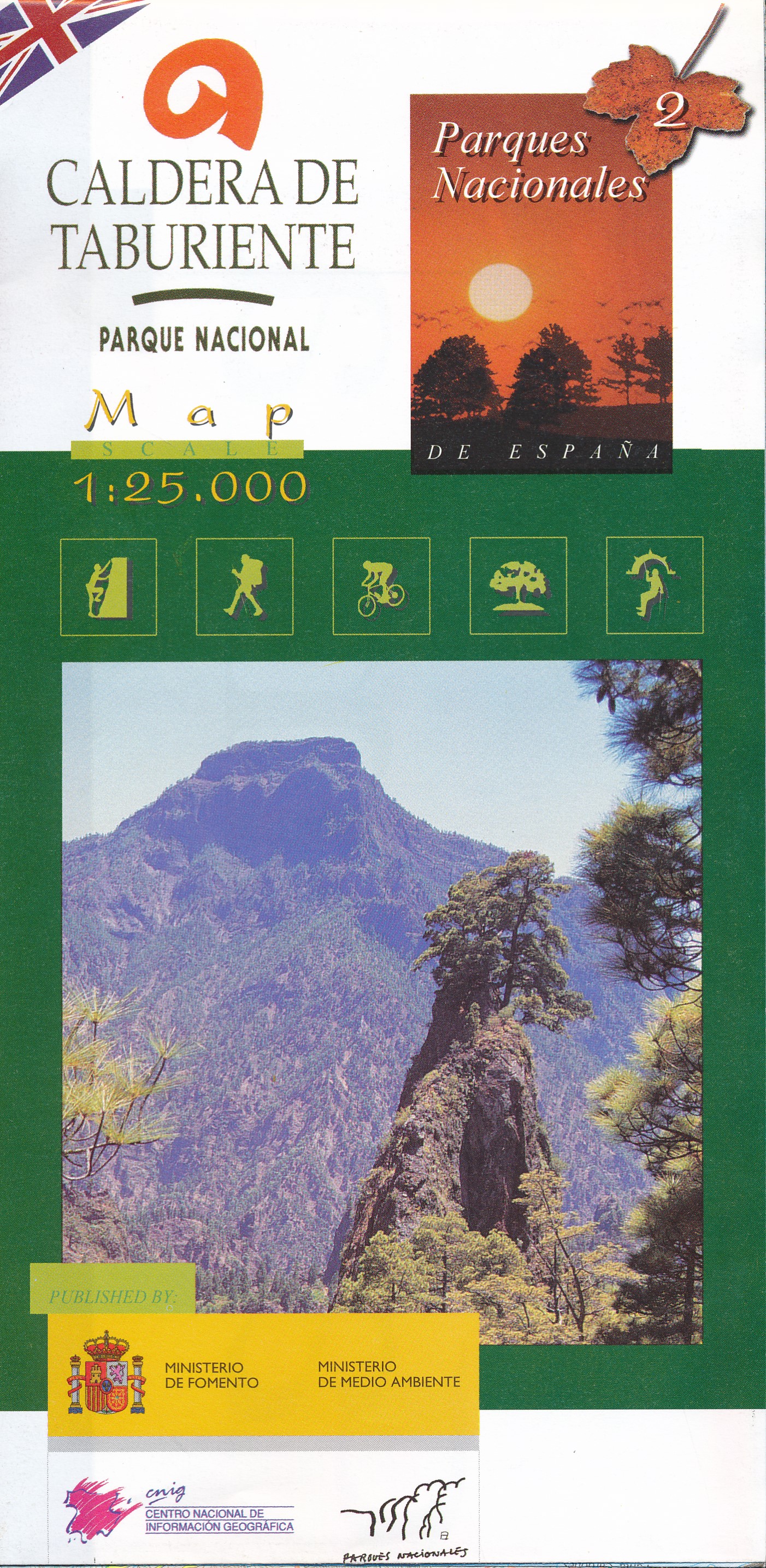 Online bestellen: Wandelkaart Caldera de Taburiente - La Palma | CNIG - Instituto Geográfico Nacional