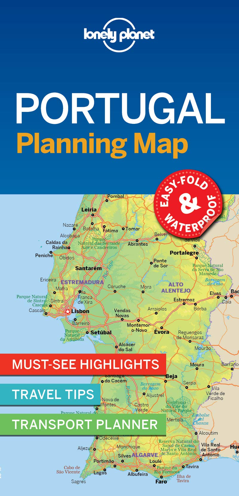 Online bestellen: Wegenkaart - landkaart Planning Map Portugal | Lonely Planet