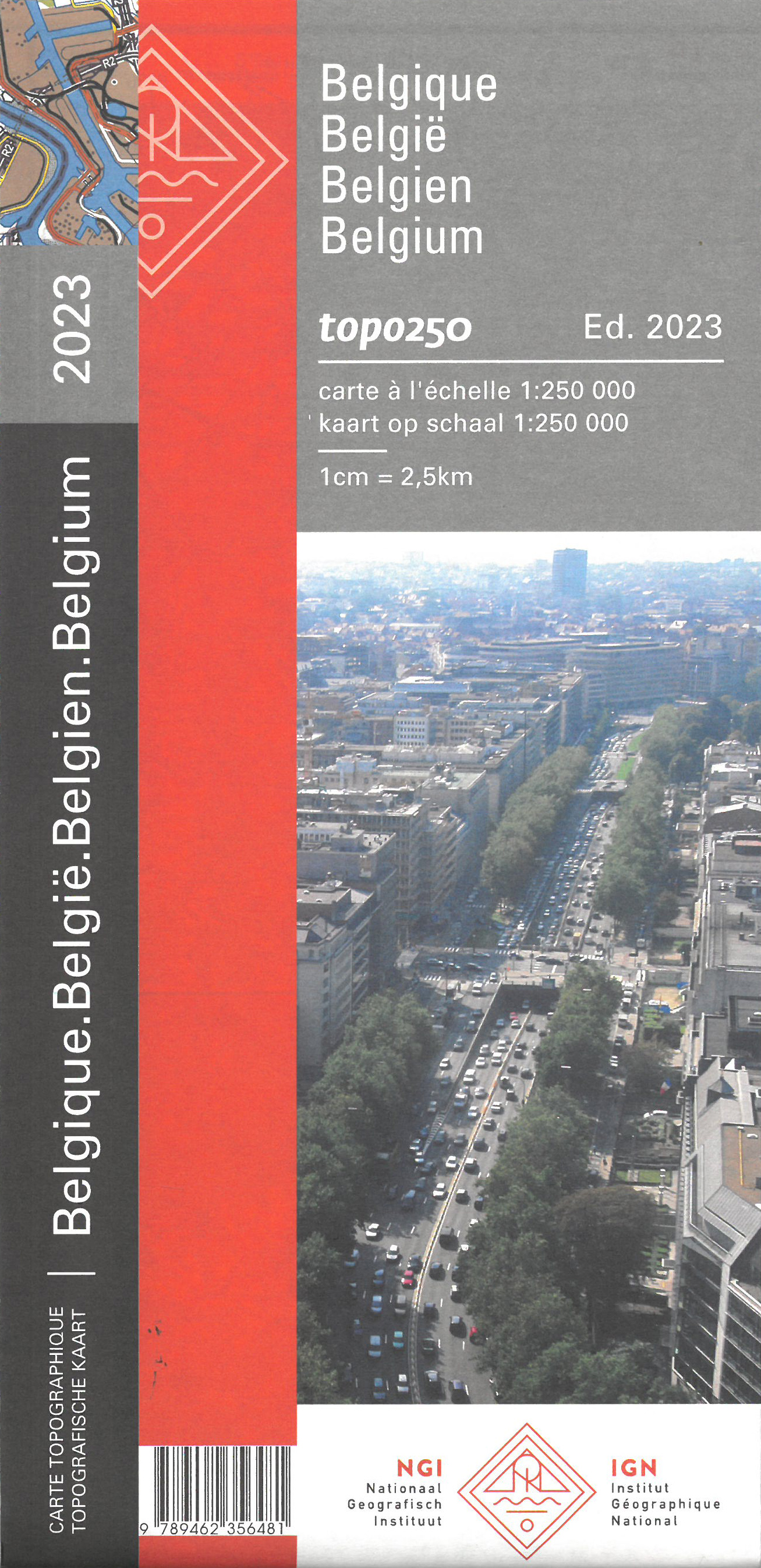 Wegenkaart - landkaart België Topog…