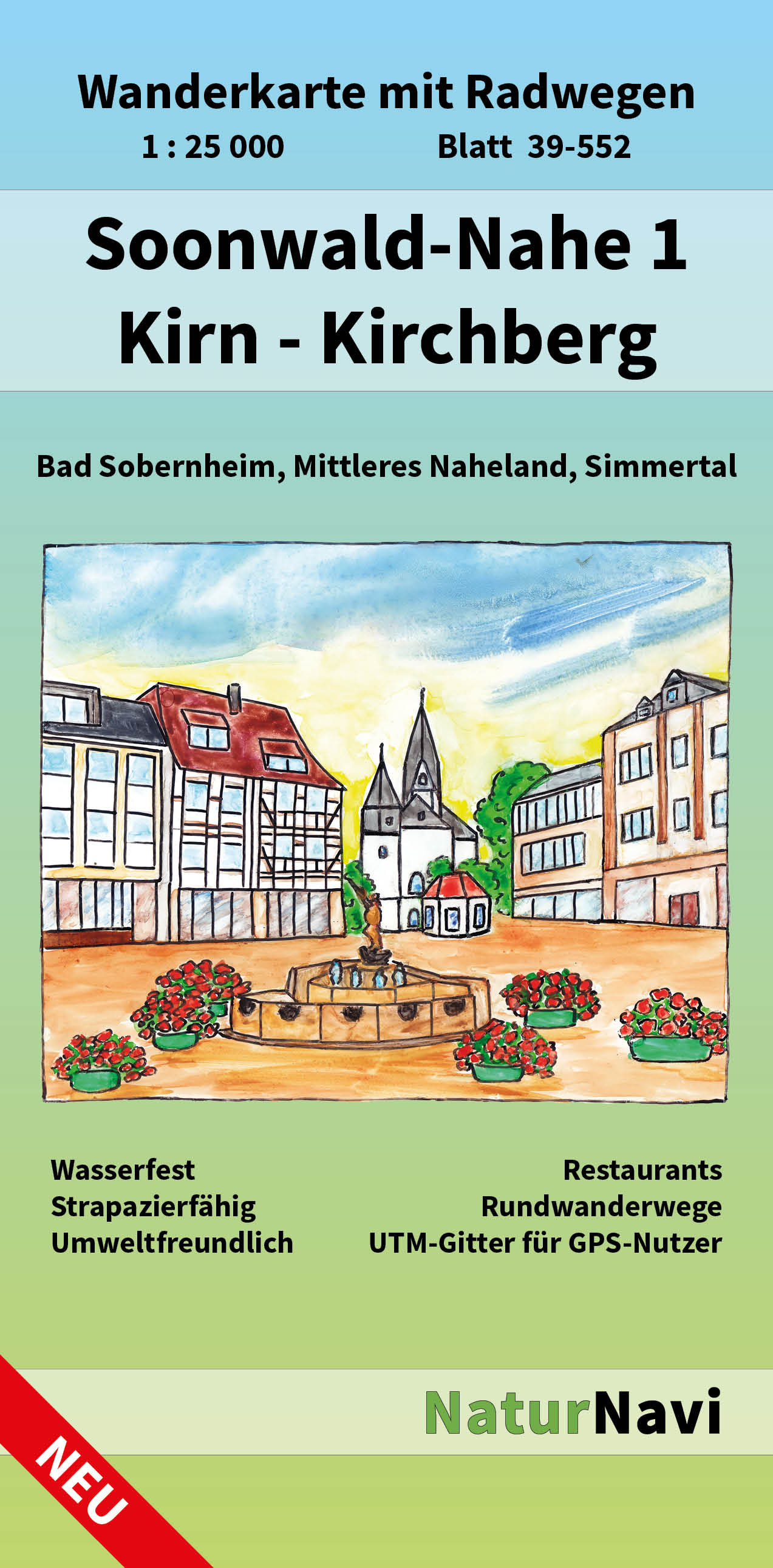 Online bestellen: Wandelkaart 39-552 Soonwald-Nahe 1 Kirn - Kirchberg | NaturNavi