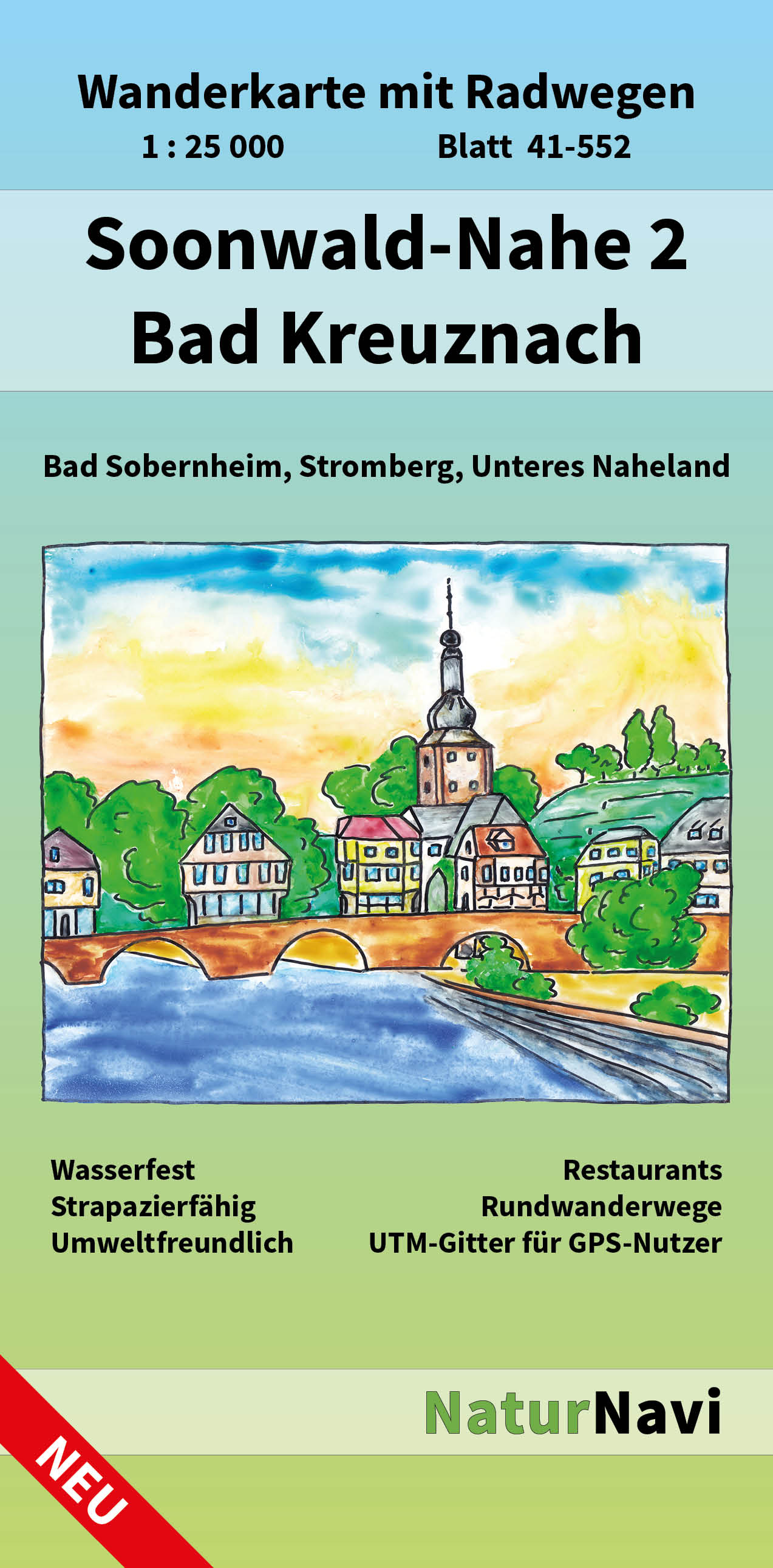 Online bestellen: Wandelkaart 41-552 Soonwald-Nahe 2 - Bad Kreuznach | NaturNavi