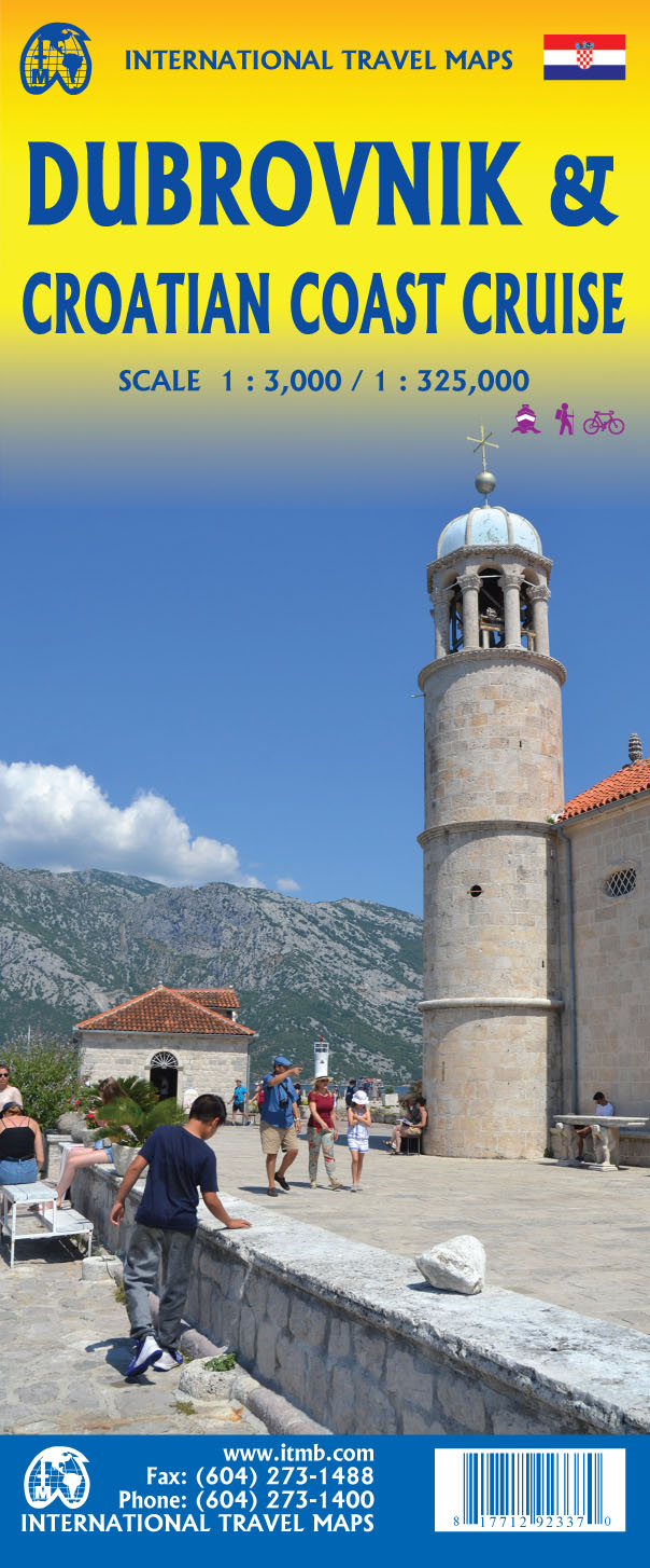 Online bestellen: Stadsplattegrond - Wegenkaart - landkaart Dubrovnik & Croatian Coast Cruise | ITMB