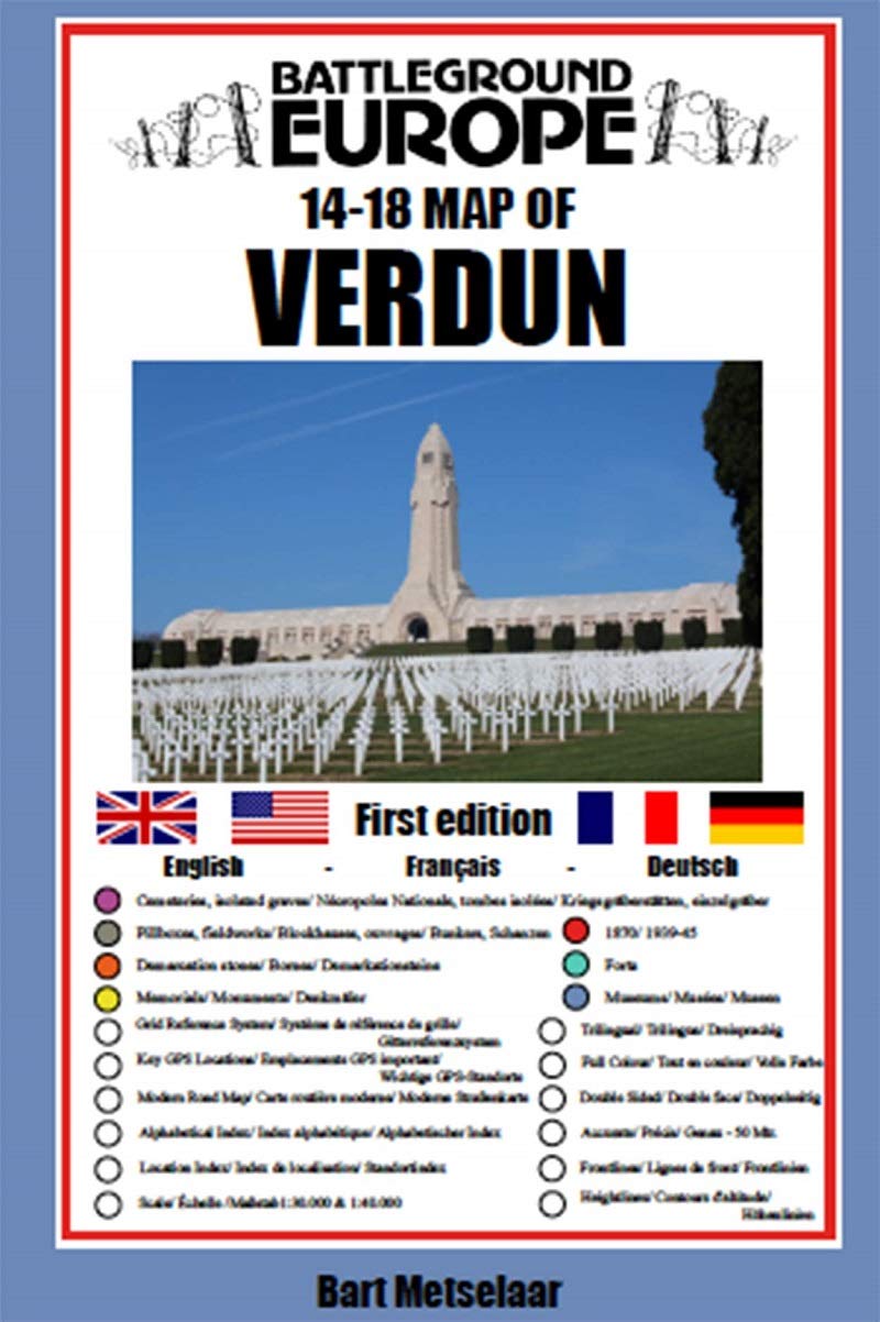 Online bestellen: Historische Kaart 14 - 18 Map of Verdun (Battlefield map) | Eerste Wereld Oorlog | Pen and Sword publications