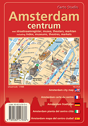 Online bestellen: Stadsplattegrond Centrumkaart Amsterdam | Benjaminse Uitgeverij