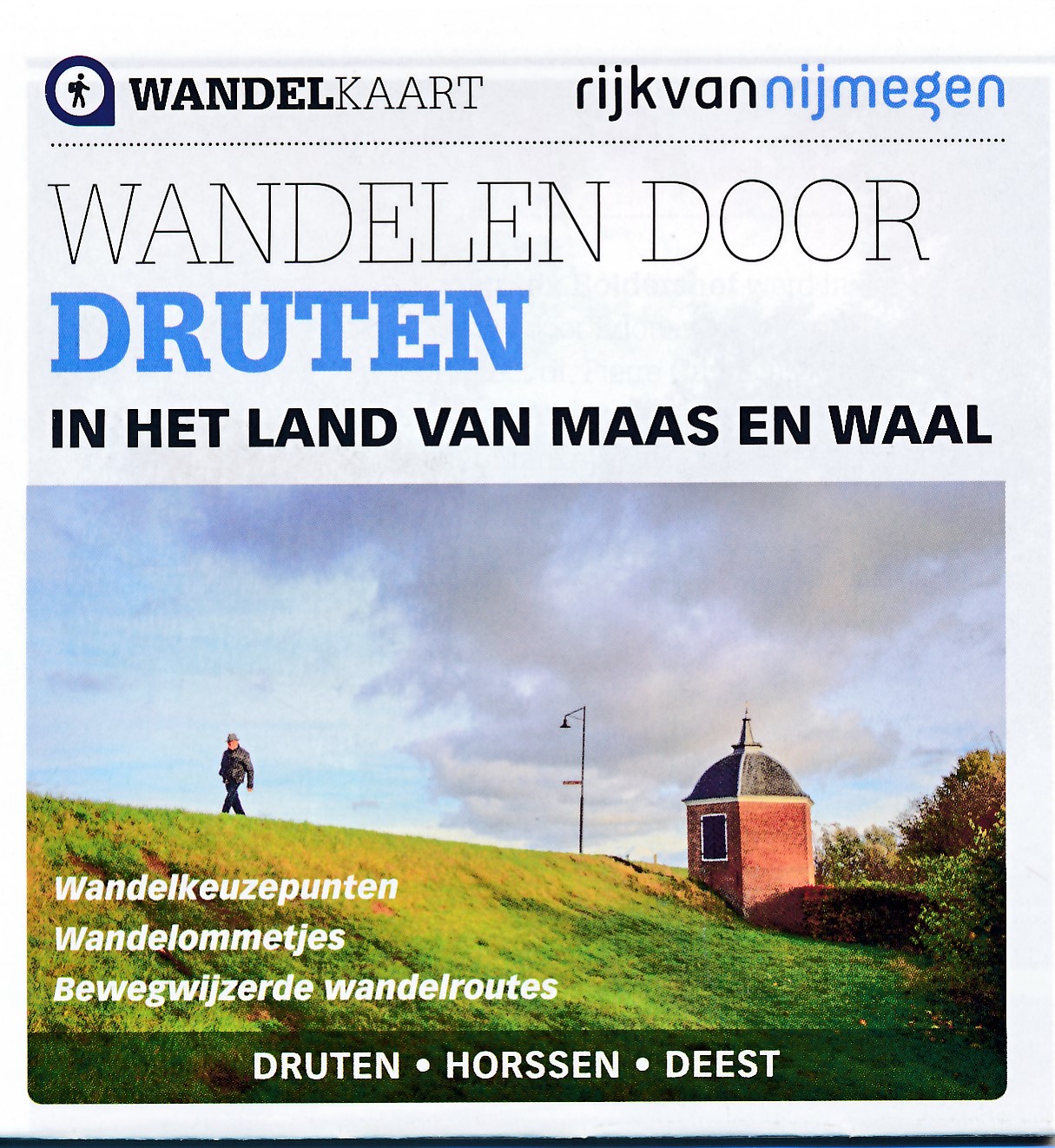 Online bestellen: Wandelknooppuntenkaart - Wandelkaart Wandelen door Druten in het land van Maas en Waal | regioarnhem
