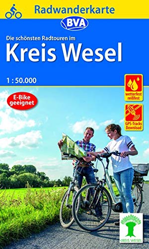 Online bestellen: Fietsknooppuntenkaart ADFC Radwanderkarte Kreis Wesel | BVA BikeMedia