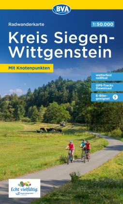 Online bestellen: Fietsknooppuntenkaart ADFC Radwanderkarte Siegerland-Wittgenstein | BVA BikeMedia