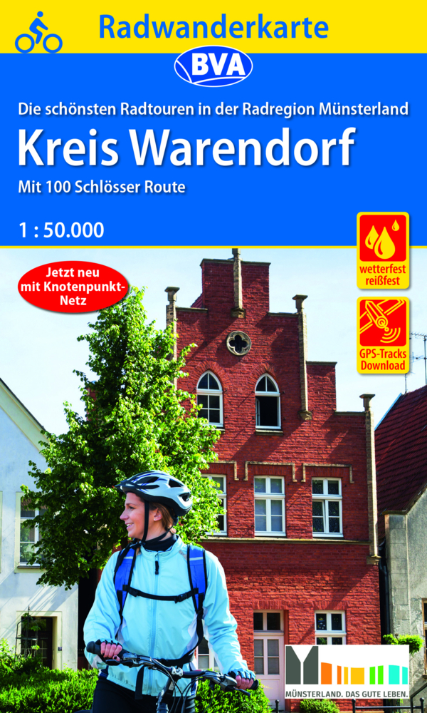 Online bestellen: Fietsknooppuntenkaart ADFC Radwanderkarte Warendorf Kreis | BVA BikeMedia