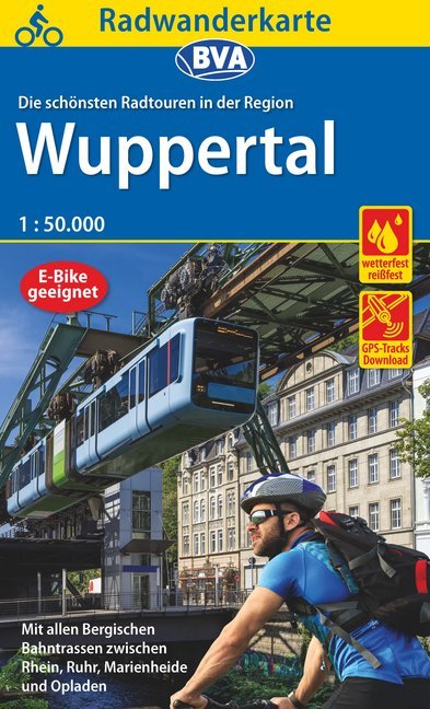 Online bestellen: Fietskaart ADFC Radwanderkarte Wuppertal | BVA BikeMedia